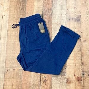 Frye Womens Navy Blue Rayon Cargo Jogger Pants‎ Drawstring Waist Size L NEW